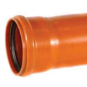Aquaflow 160mm Underground Drainage Single Socket Pipe - 3m