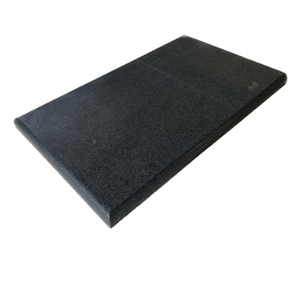 Castle Charcoal Black Granite Coping Stone End Piece - 375mm x 600mm