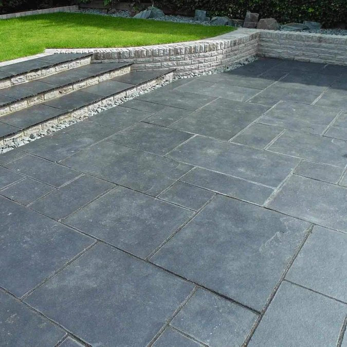Dandy's Black Limestone Natural Stone Paving - 15.25m2 Pack - Trusted Building Supplies