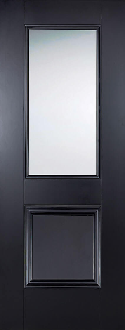 LPD Arnhem 1L Glazed Primed Black Internal Door - Trusted Building Supplies