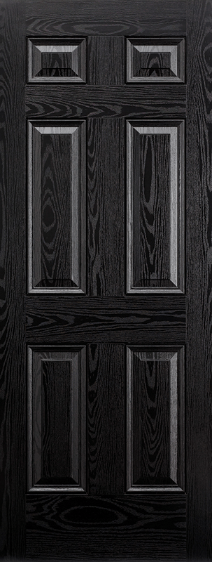 LPD Colonial 6P Fully Finished Black Composite External Front Door - Trusted Building Supplies