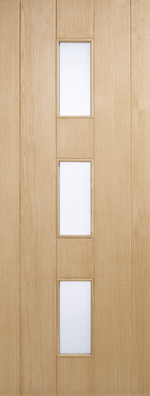 LPD Copenhagen 3L Unfinished Oak Glazed External Front Door - Trusted Building Supplies