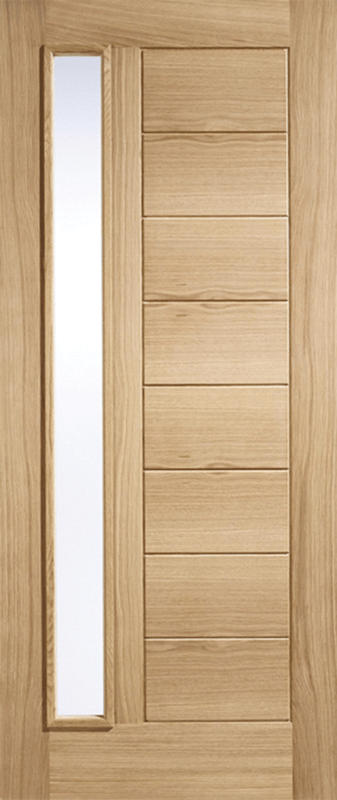 LPD Goodwood 1L Unfinished Oak Glazed External Front Door - Trusted Building Supplies