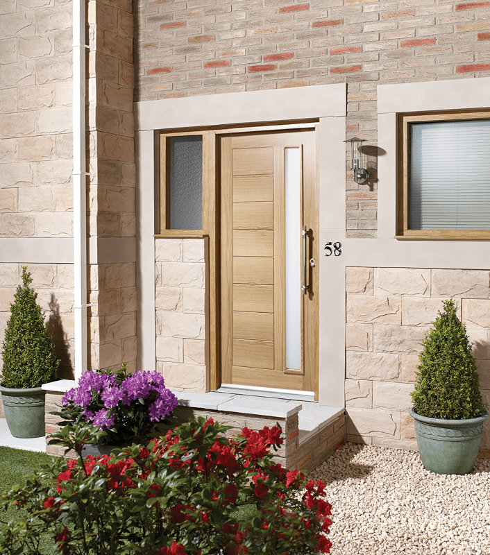 LPD Goodwood 1L Unfinished Oak Glazed External Front Door - Trusted Building Supplies