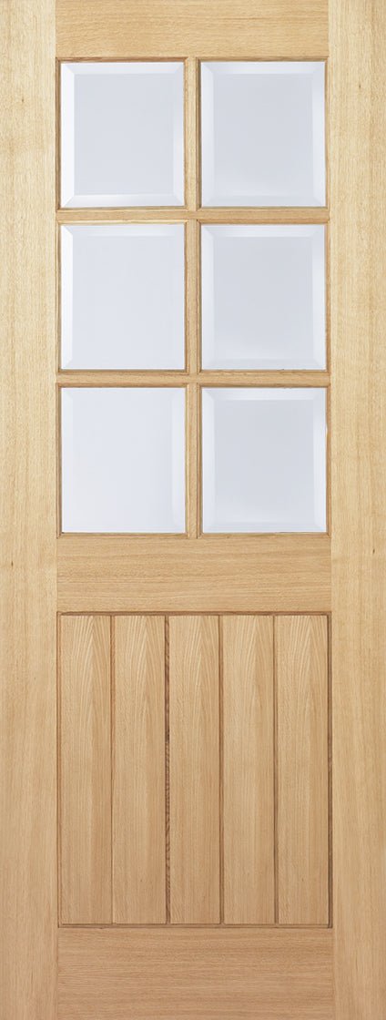 LPD Mexicano 6L Unfinished Oak Glazed Internal Door - Trusted Building Supplies