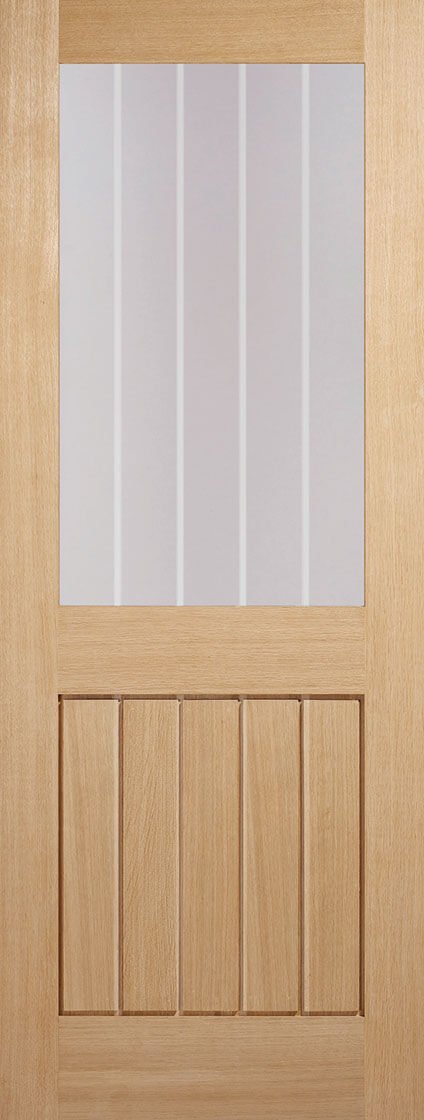LPD Mexicano Unfinished Oak Glazed Half Light Internal Door - Trusted Building Supplies