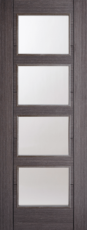 LPD Vancouver 4L Glazed Fully Finished Ash Grey Internal Door - Trusted Building Supplies