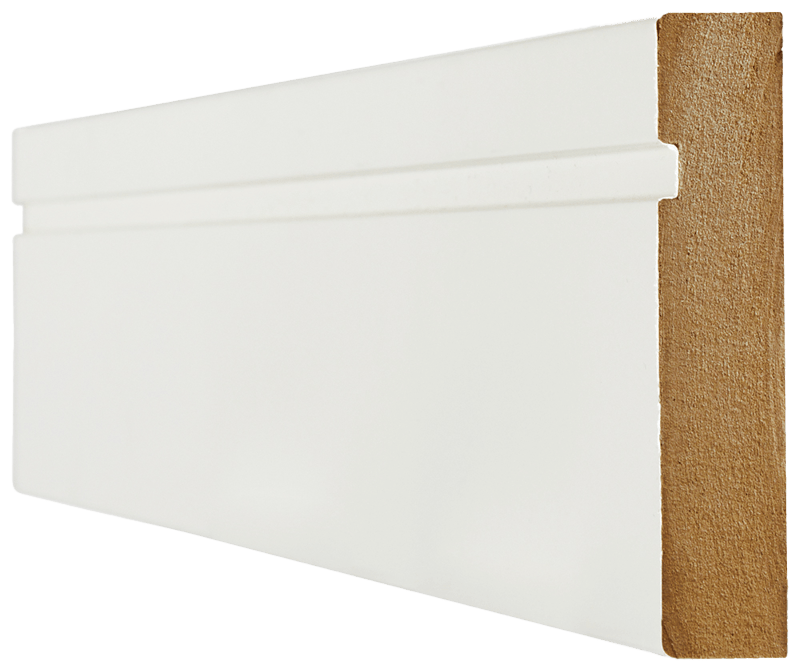 LPD White Primed Single Groove Skirting - 12m Pack - Trusted Building Supplies
