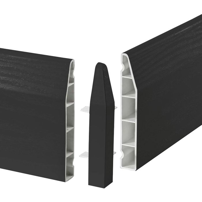 Roomline uPVC Chamfered Skirting Board External Corners - Pack of 2 - Trusted Building Supplies