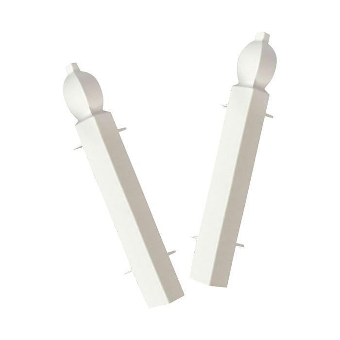 Roomline uPVC Ogee Skirting Board External Corners - Pack of 2 - Trusted Building Supplies