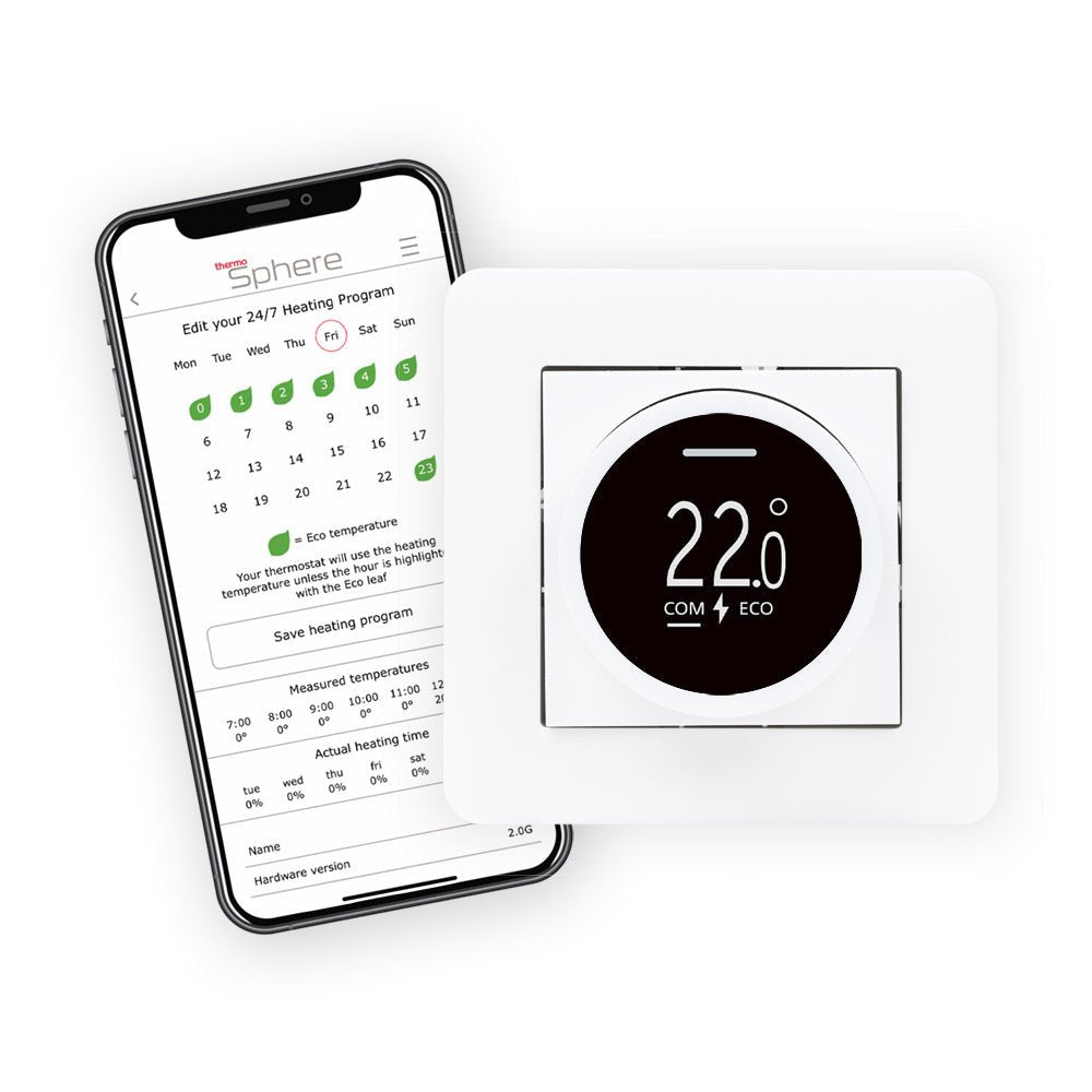 ThermoSphere Bluetooth Programmable Thermostat 16A - Trusted Building Supplies