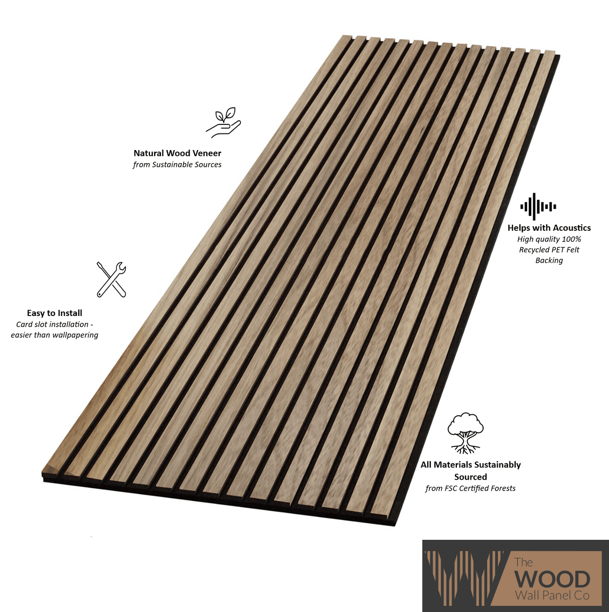 WWP Wooden Slat Acoustic Wall Panels - Trusted Building Supplies