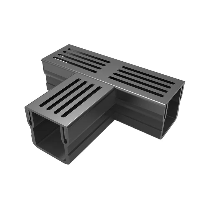 Alusthetic Mini Threshold Channel Drain T - Section with Aluminium Grating - Trusted Building Supplies