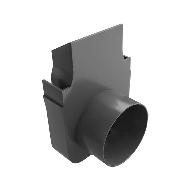 Alusthetic Threshold Channel Drain End Cap with Horizontal Outlet - Trusted Building Supplies