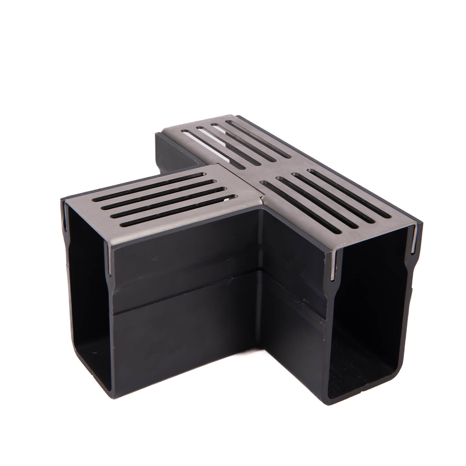 Alusthetic Threshold Channel Drain T - Section with Stainless Steel Grating - Trusted Building Supplies