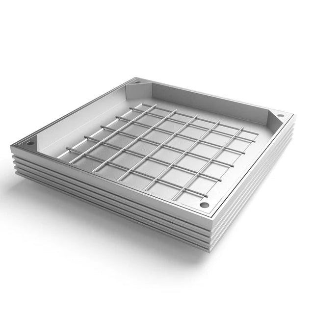 Alusthetic Triple Sealed Aluminium Recessed Access Manhole Cover & Frame - 150mm x 150mm - Trusted Building Supplies