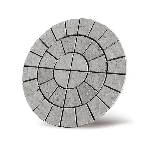Bowland Stone Cathedral Weathered Moss Circle Patio Kit - Trusted Building Supplies