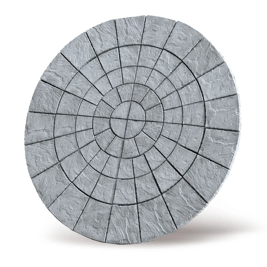 Bowland Stone Cathedral Weathered Moss Circle Patio Kit - Trusted Building Supplies