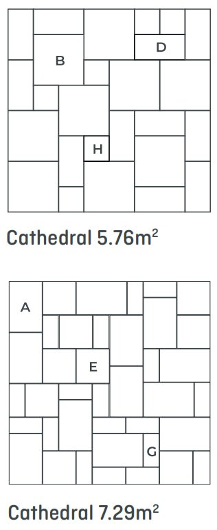 Bowland Stone Cathedral Weathered Moss Patio Paving Kit - Trusted Building Supplies