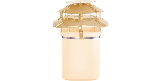 Brewer Ultimate Flue Outlet Square Solid Fuel Chimney Cowl - Trusted Building Supplies
