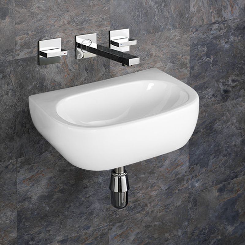 Cannes 420mm White Ceramic Oval Countertop Basin 420mm - Trusted Building Supplies
