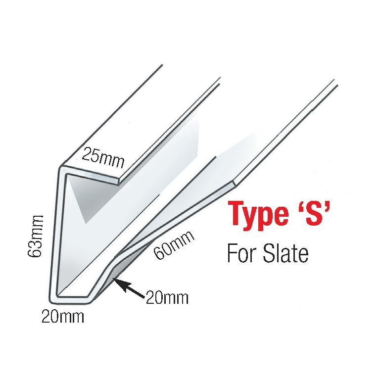 Continuous Dry Verge S Type for Slate Tiles - 5m - Trusted Building Supplies