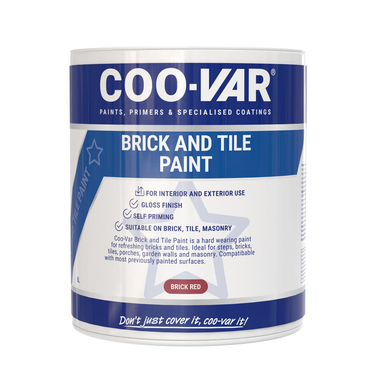 Coo - Var Brick & Tile Red Gloss Paint - Trusted Building Supplies