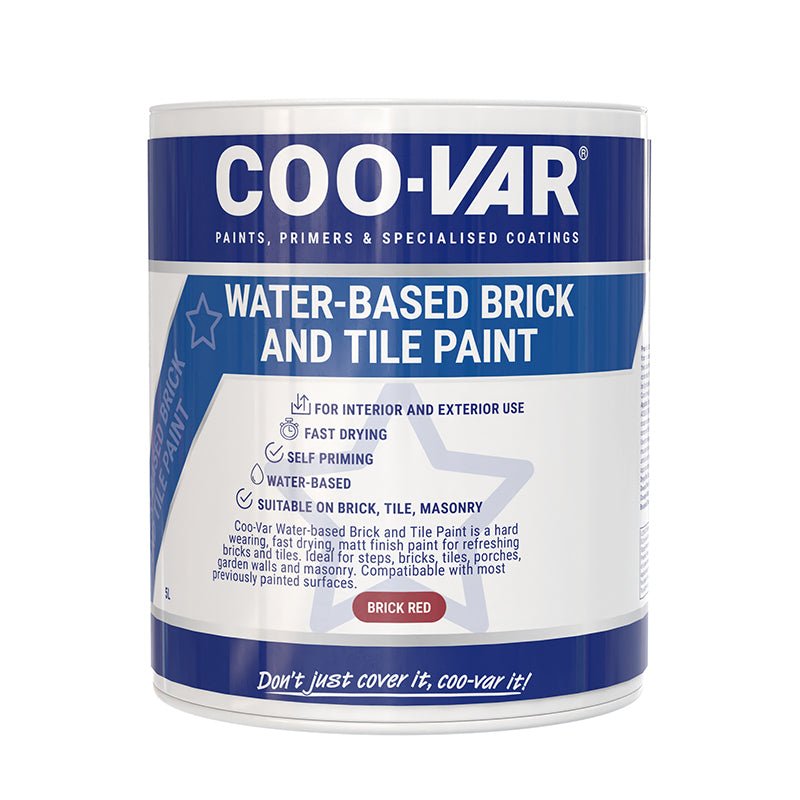 Coo - Var Brick & Tile Red Matt Water Based Paint - Trusted Building Supplies