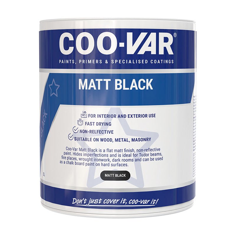 Coo - Var Matt Black Paint - Trusted Building Supplies