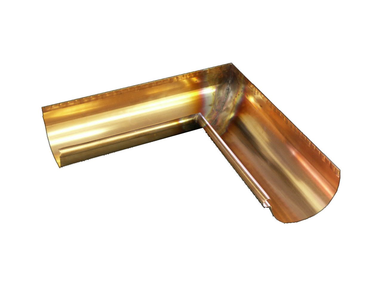 Coppa Gutta 125mm Half Round Copper Corner - Trusted Building Supplies
