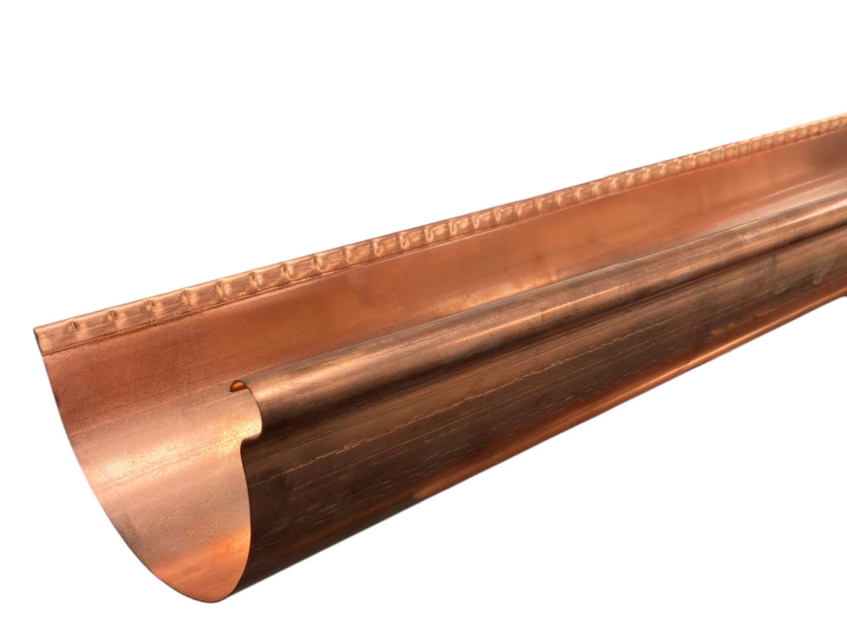 Coppa Gutta 125mm Half Round Copper Gutter - 2.4m - Trusted Building Supplies