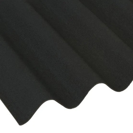 Coroline Black Corrugated Bitumen Roofing Sheet - 2000mm x 950mm - Trusted Building Supplies