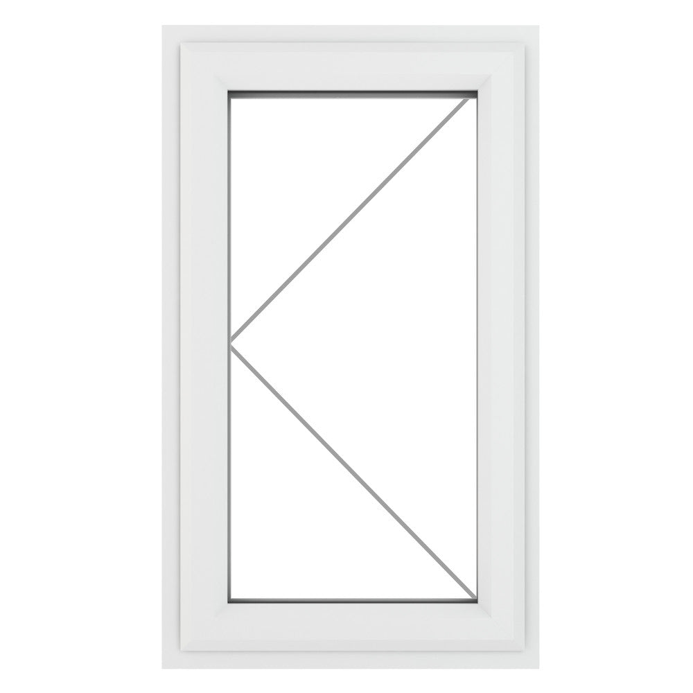 Crystal uPVC White Left Hung Clear Double Glazed Window - Trusted Building Supplies