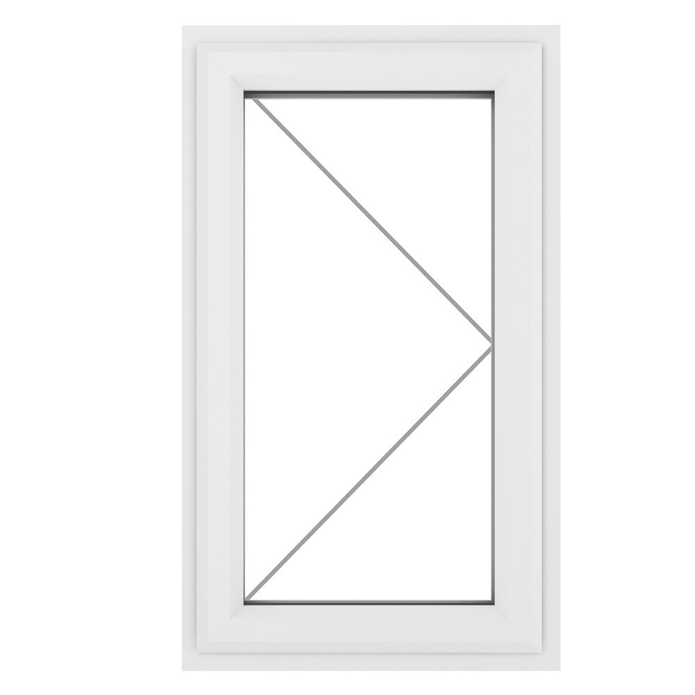 Crystal uPVC White Right Hung Clear Double Glazed Window - Trusted Building Supplies