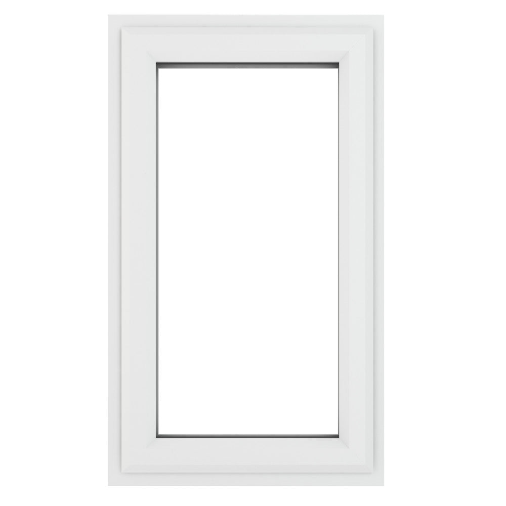 Crystal uPVC White Right Hung Clear Double Glazed Window - Trusted Building Supplies