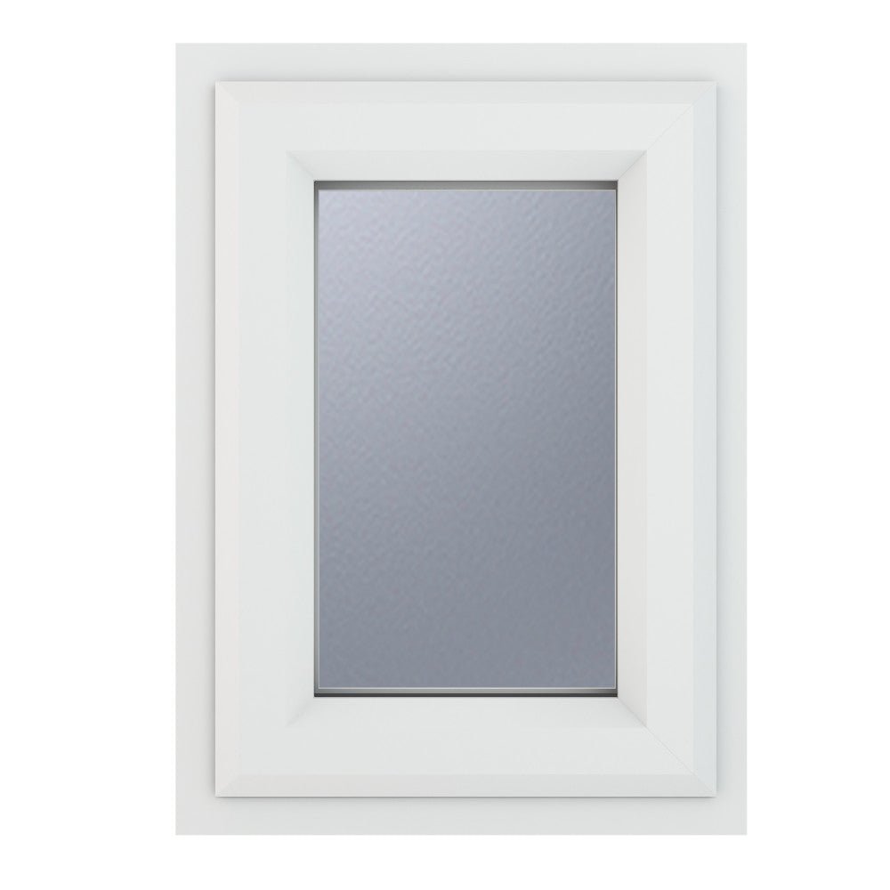 Crystal uPVC White Top Opener Obscure Double Glazed Window - Trusted Building Supplies