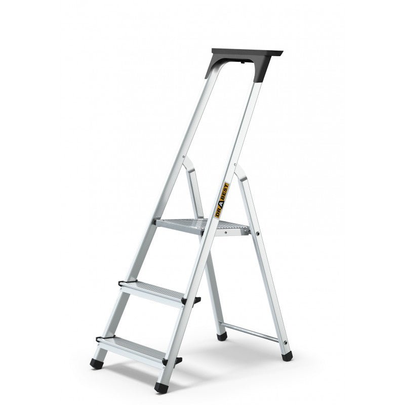 Drabest Aluminium Household Ladder 125kg With Tool Shelf - Trusted Building Supplies