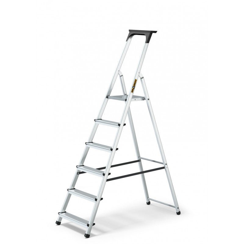 Drabest Aluminium Household Ladder 125kg With Tool Shelf - Trusted Building Supplies