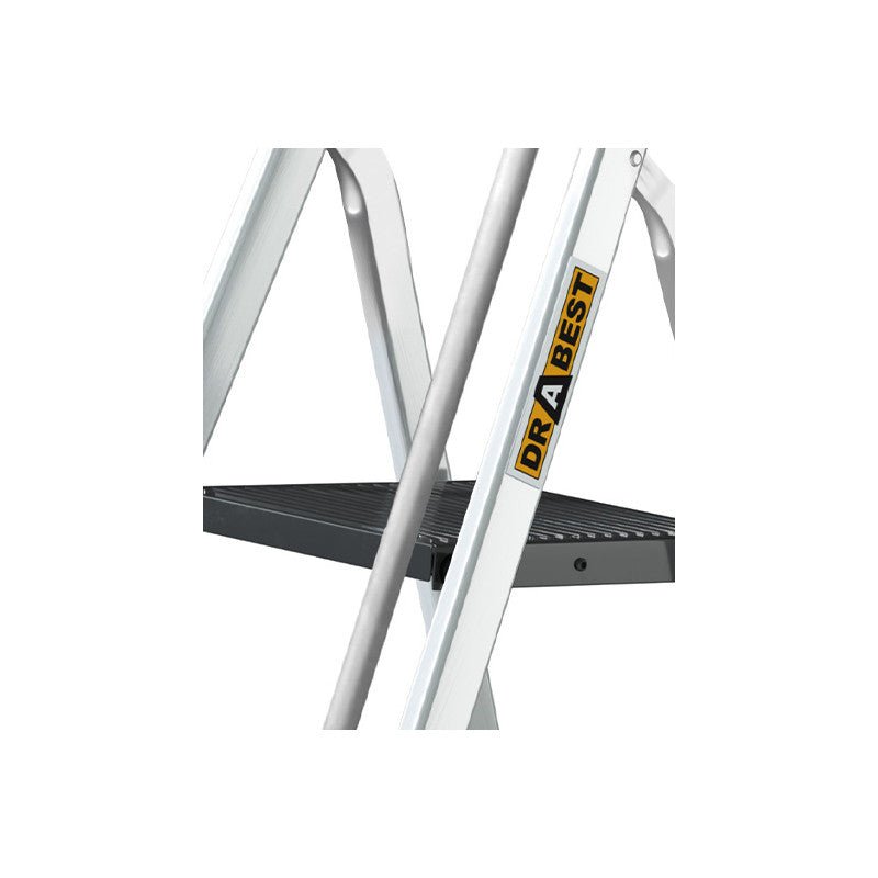 Drabest Aluminium Professional Ladder 150kg With Handrails & Tool Shelf - Trusted Building Supplies
