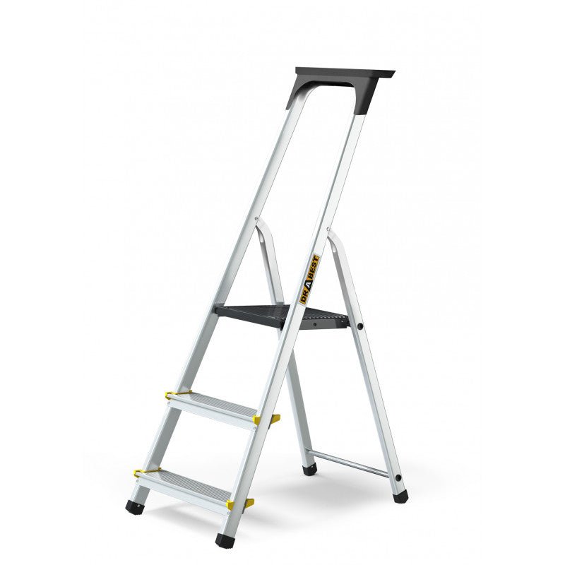 Drabest Aluminium Professional Ladder 150kg With Tool Shelf - Trusted Building Supplies