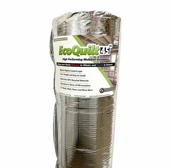 EcoQuilt45 Reflective Multifoil Insulation - 1.5m x 10m - Trusted Building Supplies