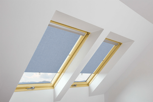 FAKRO ARS II Blue Grey Manual Roller Blind - Trusted Building Supplies