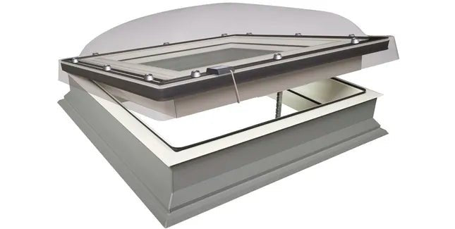 FAKRO DEC - C Electric Opening Double Glazed Domed Flat Roof Window - Trusted Building Supplies