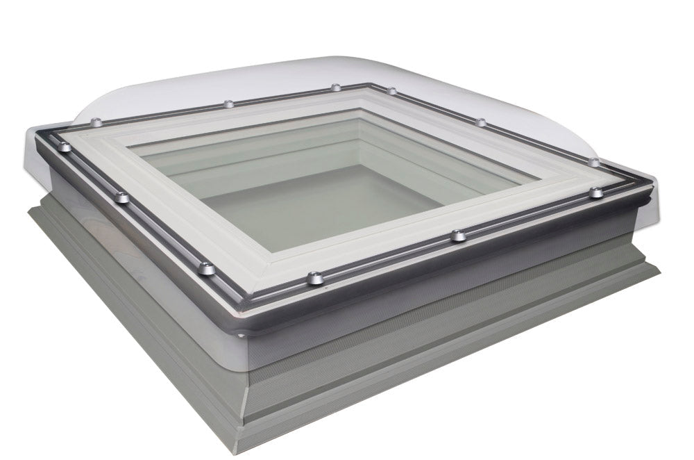 FAKRO DXC - C Non - Opening Double Glazed Domed Flat Roof Window - Trusted Building Supplies