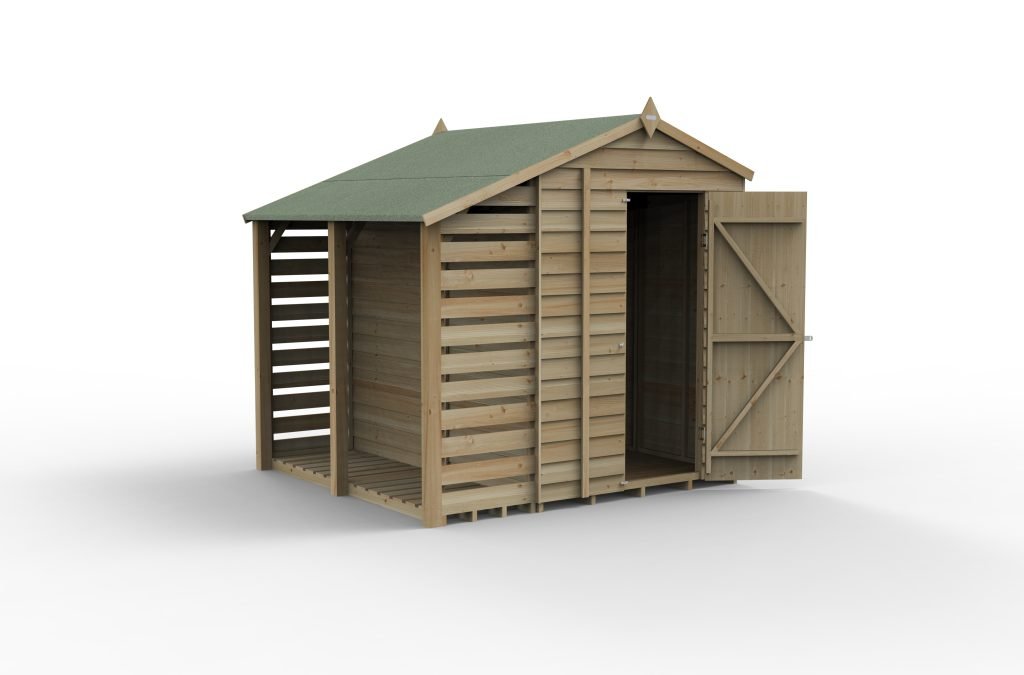 Forest Garden - 4Life Pressure Treated Overlap Apex Shed - 5ft x 7ft - Trusted Building Supplies
