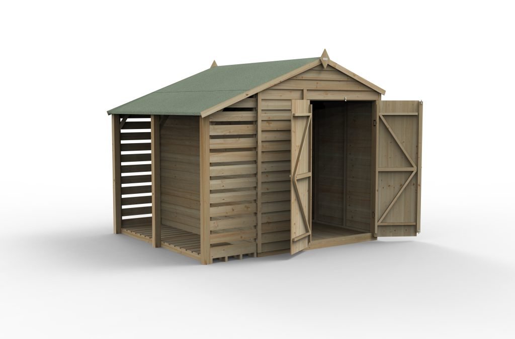 Forest Garden - 4Life Pressure Treated Overlap Apex Shed - 6ft x 8ft - Trusted Building Supplies