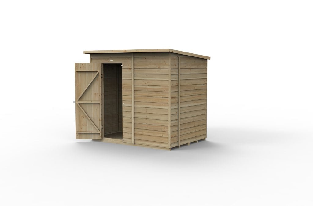 Forest Garden - 4Life Pressure Treated Overlap Pent Shed - 7ft x 5ft - Trusted Building Supplies