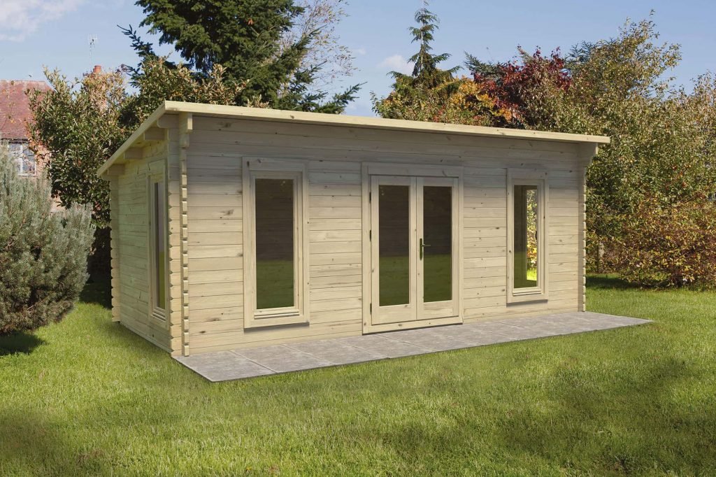 Forest Garden Arley Pent Roof Cabin with Double Glazing - 6m x 3m - Trusted Building Supplies