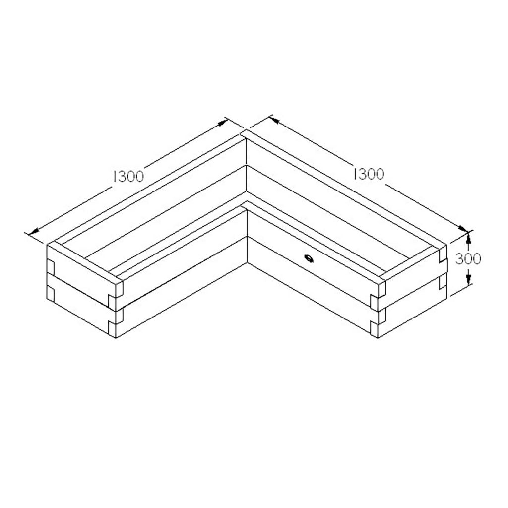 Forest Garden Caledonian Corner Raised Bed - Trusted Building Supplies