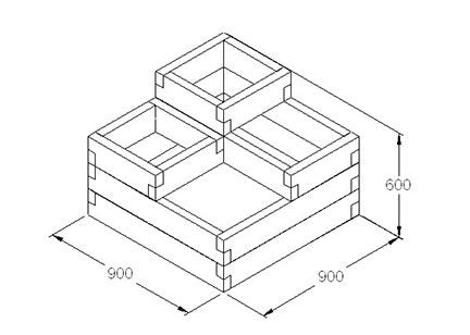 Forest Garden Caledonian Tiered Raised Bed - Trusted Building Supplies